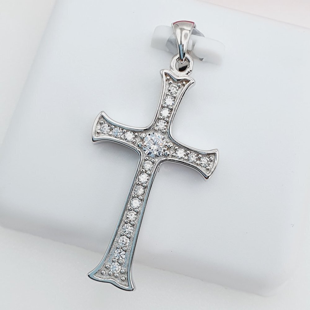 "925 Sterling Silver Cubic Zirconia Pendant,U19254425